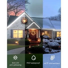 Shine Decor Outdoor Neon Rope Light IP67 Waterproof, ETL Listed Plug&Play 120V Driverless Flexible Solid Silicone LED Neon Lighting, -40 F Cold Resistant Durable for Pathway, 10ft 6500K Cool White