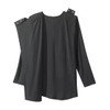 Women’s Open-Back Adaptive Long Sleeve Embellished Top - Black SMA
