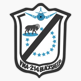 Vmf-214 Emblem Bumper Sticker Window Vinyl Decal 5"