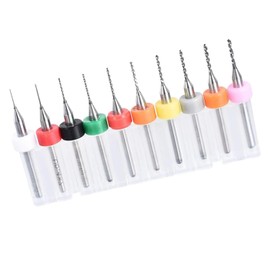 TOP-VIGOR 10Pcs 1.2mm Micro Drill Bit, 1/8 Inch Shank PCB Carbide CNC Print Circuit Board Tungsten Twist Tool Router Bits Shank for Rough Stone Jewelry Punching Engraving