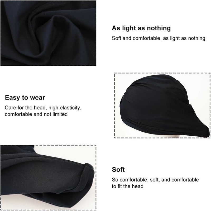Silk Bonnet For Sleeping, Mulberry Silk Bonnet, Wrap Elastic Head,