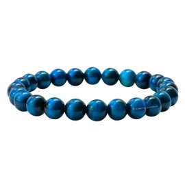 Amazing Gemstone Light Blue Cat's Eye Bracelet for Women Men's Gifts - Protection Healing Crystal Bracelet - 8mm Gemstones Beaded Stretchable Bracelet Pulseras Para Hombres Mujer Stocking Stuffers