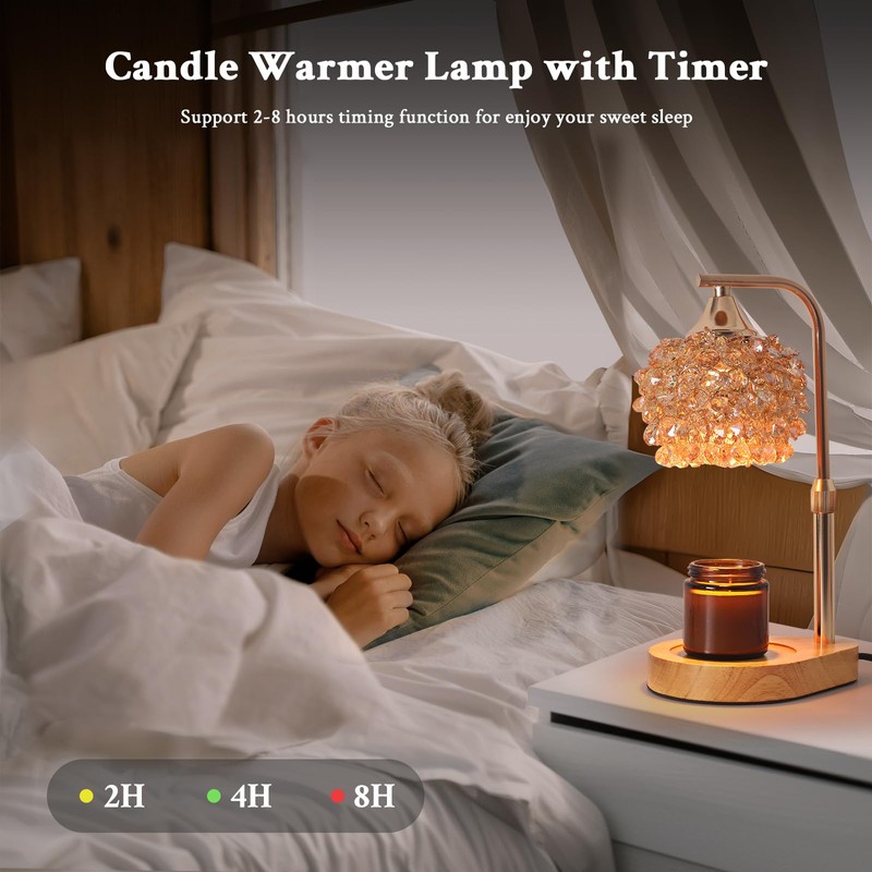 Candle Warmer Lamp with Timer – Adjustable Height & Dimmer,