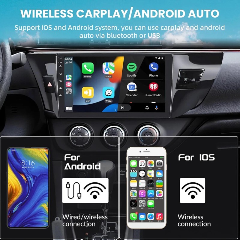 Unbranded Apple Carplay For Toyota Corolla 2014-2016 Android12 Car Stereo
