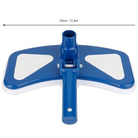 Pool Vacuum Head Brush, 12'' Swimming Pool Curved Blue and White Suction Vacuum Head Brush Pool Tools