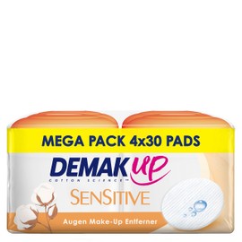 Demak'Up Sensitive imprägnierte Abschminkpads, Wattepads für empfindliche Haut, 4 Dosen x 30 Cotton Pads (120 Cotton Pads)
