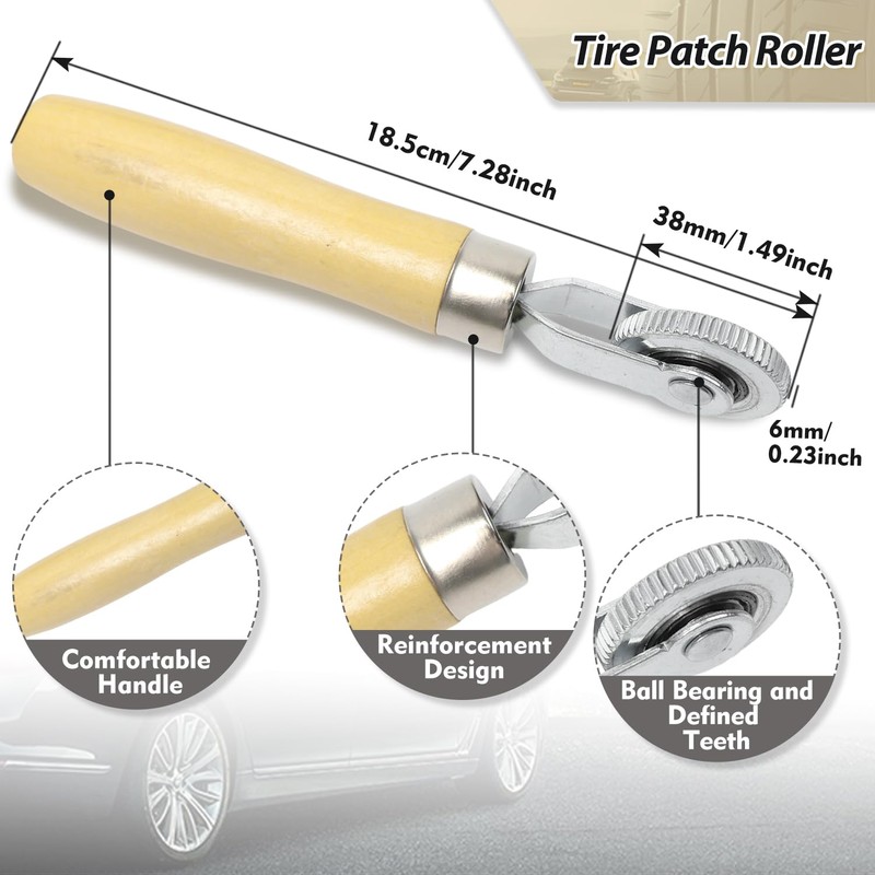 FHTDW Tire Repair Patch Tool Kit Including Tire Patch Plugs