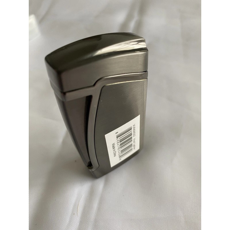 Rocky Patel Hamlet Cigar Lighter - Gunmetal - Angled Dual