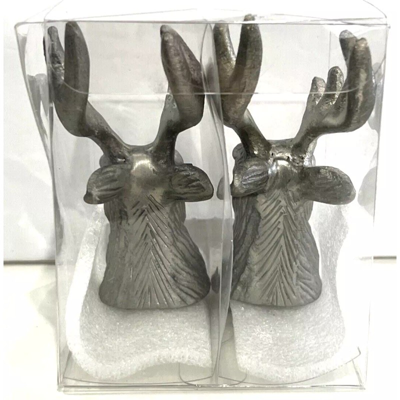 Providence Deer Stag Head Reindeer Salt & Pepper Shakers -