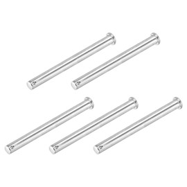 sourcing map 5Pcs 10mmx100mm Single Hole Clevis Pins, 304 Stainless Steel Flat Head Single Hole Clevis Pins for Mechanics Repair, Furniture Installation, Industrial Equipment, DIY (Silver)