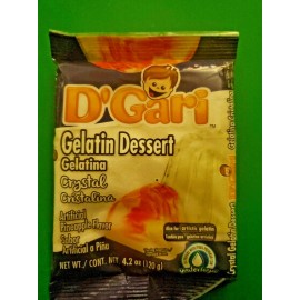 D'GARI 2 PACK D'GARI GELATIN DESSERT CRYSTAL PINEAPPLE FLAVOR/GELATINA CRISTALINA