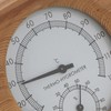 Generic 2 in 1 Wooden Sauna Hygrothermograph, Indoor Wooden Thermometer