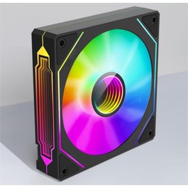 TJ Prism 120mm GEN4 Pro ARGB case Fan,Infinity Mirror RGB Light Effect 5V 3PIN Motherboard Light Sync 1000~1650RPM PWM PC Fan Suitable for Computer Cases and Liquid radiators