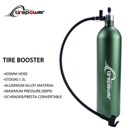 Ctrepower Tubeless Tire Inflator,Tubeless Bike Pump Max 200PSI, 1.3L Large Capacity, Aluminum Alloy Materials Perfect for MTB, Road Bike