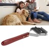 Pet Dematting Comb 2 Rows Stainless Steel Blades Wooden Handle