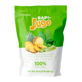 RAPIJUGO Green Juice Powder Drink Mix, Pineapple Celery Parsley Nopal Flavor, Antioxidant Blend, 1 Pound, Adult Dietary Supplement, Ambient Storage