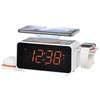 Dual Wireless Charging Alarm Clock Radio with Bluetooth Speaker, Digital