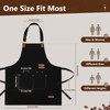 APRONPANDA Aprons for Men Women with Pockets, Waterproof Adjustable Chef