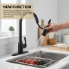 Bathroom Sink Faucet Matte Black High Arc Design Dual Handles