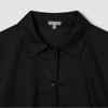 JAJU [JAJU] Women's Light Cotton 7-Quarter Sleeve Shirt_Black