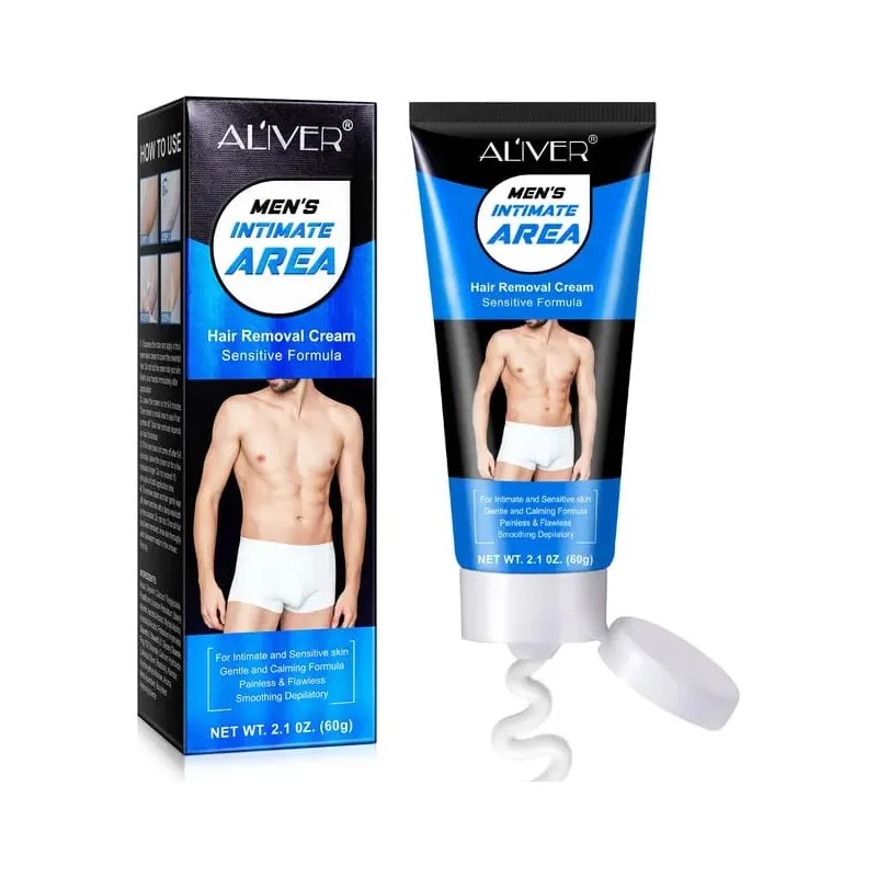 Crema Depilatoria Zona Íntima Masculina Aliver Sin Dolor