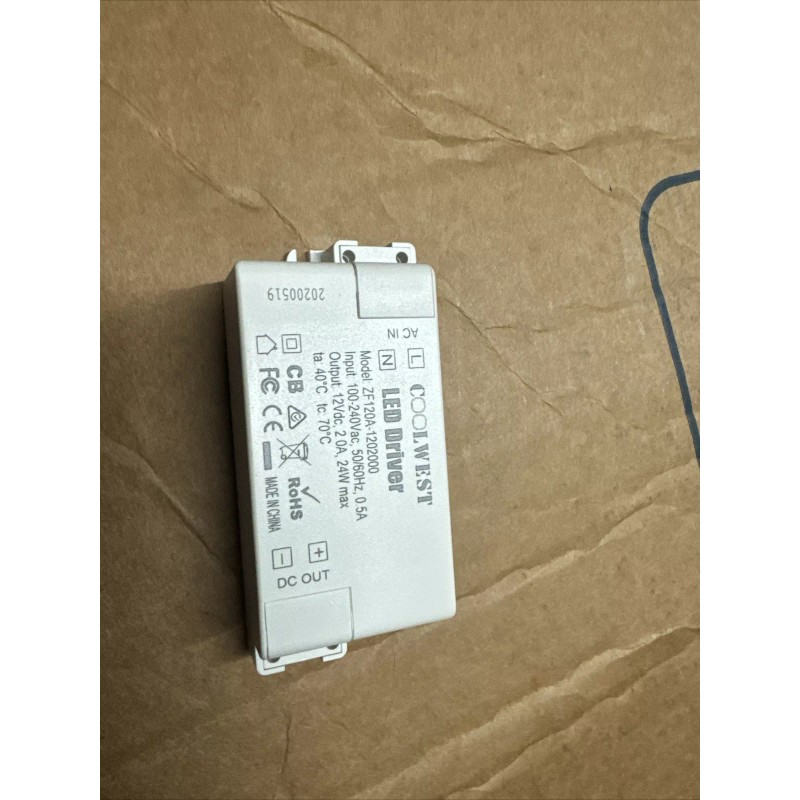 DC CoolWest ZF120A-1202000 100/240VAC 12VDC 24w Lighting AC/DC Adapter LED
