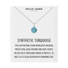 Philip Jones Synthetic Turquoise Necklace with Quote Card