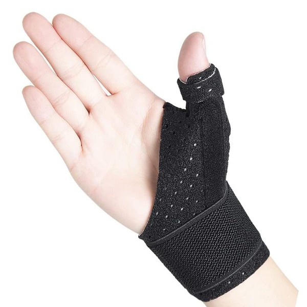 Wrist Thumb Splint, Adjustable Sports Finger Guard for Carpal Tunnel Syndrome, Arthritis, Tendonitis, Thumb Immobilizer, 1 Size for Left or Right Hand (Pack of 1)