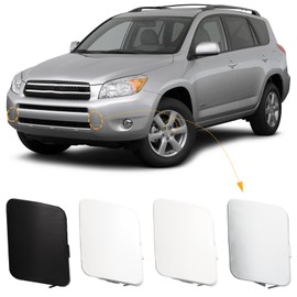 CZShiYue Car Front Bumper Tow Hook Cover Cap Towing Eye Fit for Toyota RAV4 2006 2007 2008 Trailer Cover 53286-42931 53285-42930 (White, Right Passenger Side)