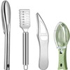 Honoson 4 Pieces Stainless Steel Fish Scale Remover Cleaner Kitchen