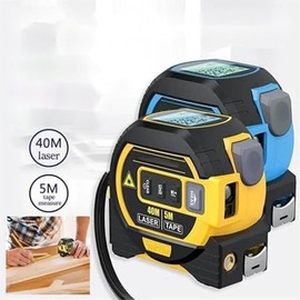 The Almighty Ruler 3-in-1 Measurement Measuring Tape,Portable Measuring Tools with Unit Conversion,with Led Display Data Memory and Automatic Locking Tape Measure (Yellow,15.74In/1.31 Ft)