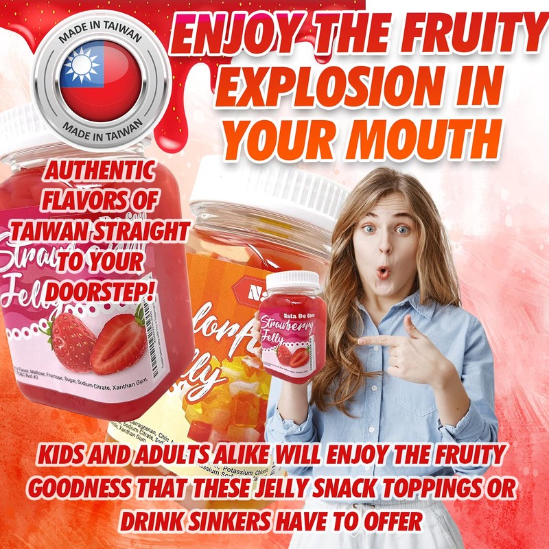 Fusion Select Strawberry Jelly - Fruity Coconut Gel Snacks &