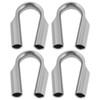 ECSiNG 4pcs 6mm Wire Rope Tube Thimble Stainless Steel Cable
