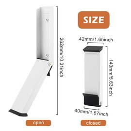 Door Stoppers,Kickdown Door Stopper for Bottom of Door,Metal Door Stop with Rubber Tip,Floor Door Opener Stopper,Hold Open Folding Door Stop,for Doors with 3.9 Inch Gap (White)