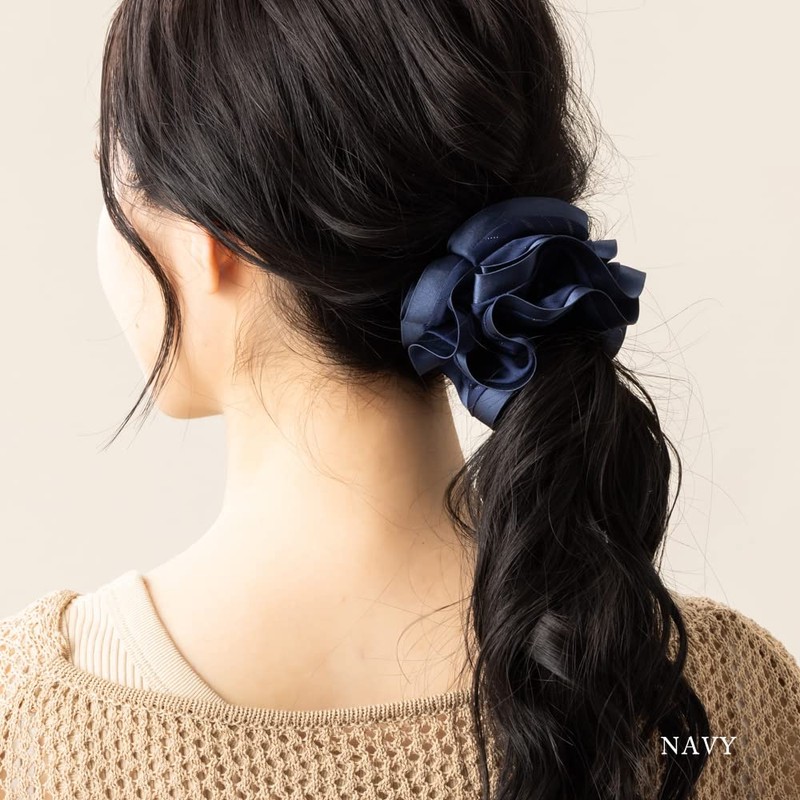 JewelVOX Scrunchie, Hair Accessory, Grosgrain Striped Fabric, Stylish, Cute, Simple,