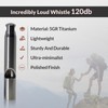 Outdoor Emergency Whistle Titanium Alloy EDC Whistle Pendant Necklace for