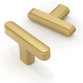 Asimerdeco 10 Pack Brushed Gold Cabinet Knobs Single Hole Cabinet Pulls Round Kitchen Cabinet Knobs Drawer Knobs Dresser Knobs