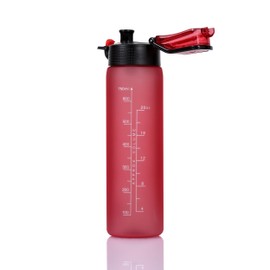 Majestic Sport Okosei Water Bottle, 750 ml, BPA-Free, Tritan, Gym Bottle, Sports Bottle for Bicycle, Outdoor, Fitness, Lightweight, Shockproof, Reusable, Red