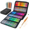 120 Pack Glitter Gel Pens Set, ZSCM 60 Colors Pens
