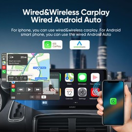 Car Radio for Dodge Grand Caravan 2011-2020 Chrysler Town & Country 2012-2016 Stereo| Android Auto & Wireless CarPlay | Plug & Play Steering Wheel Control | 5GHz WiFi/Bluetooth 5.0 | GPS Navigation