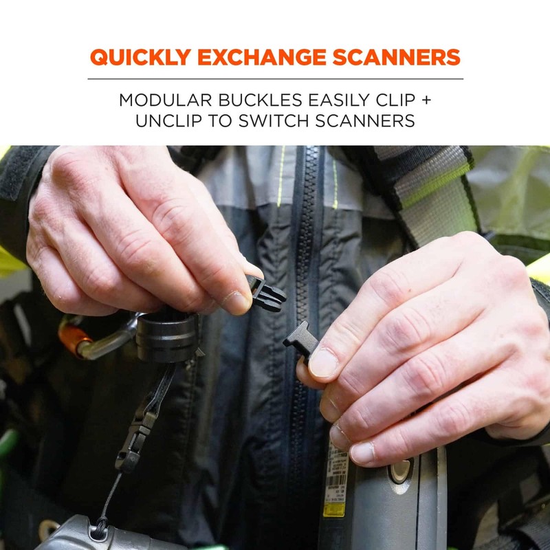 Ergodyne Squids 3141 Barcode Scanner D-Ring and Clip Lanyard Attachments