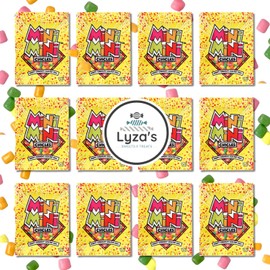 Mini Mini Chicles - Fruity Crunchy Coated Mini Chiclets Bubble Gum - Gift Pack of 12, 0.79 oz. Pouches By Lyza's Sweets & Treats
