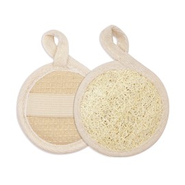 Egyptian Loofah Face Scrubber(2Pack),Exfoliating Facial Scrub Pads Made from Natural Luffa for Women