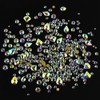 Blinginbox 150pcs Nail Art Rhinestones Crystal AB Flatback Round Rhinestones