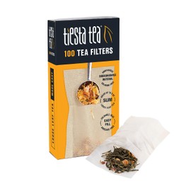 Tiesta Tea - Loose Leaf Tea Filters, 100 Count, Disposable Tea Infuser, 100% Natural Unbleached Paper, Steeps Hot Tea, Iced Tea & Coffee, Eco-Friendly, Single Serve Filter for one Cup (Pack of 6)