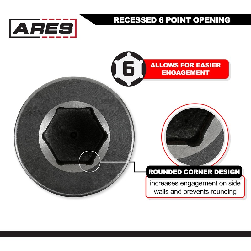 ARES 71505-19mm Harmonic Balancer Socket for Honda - Deep Counter-Weighted