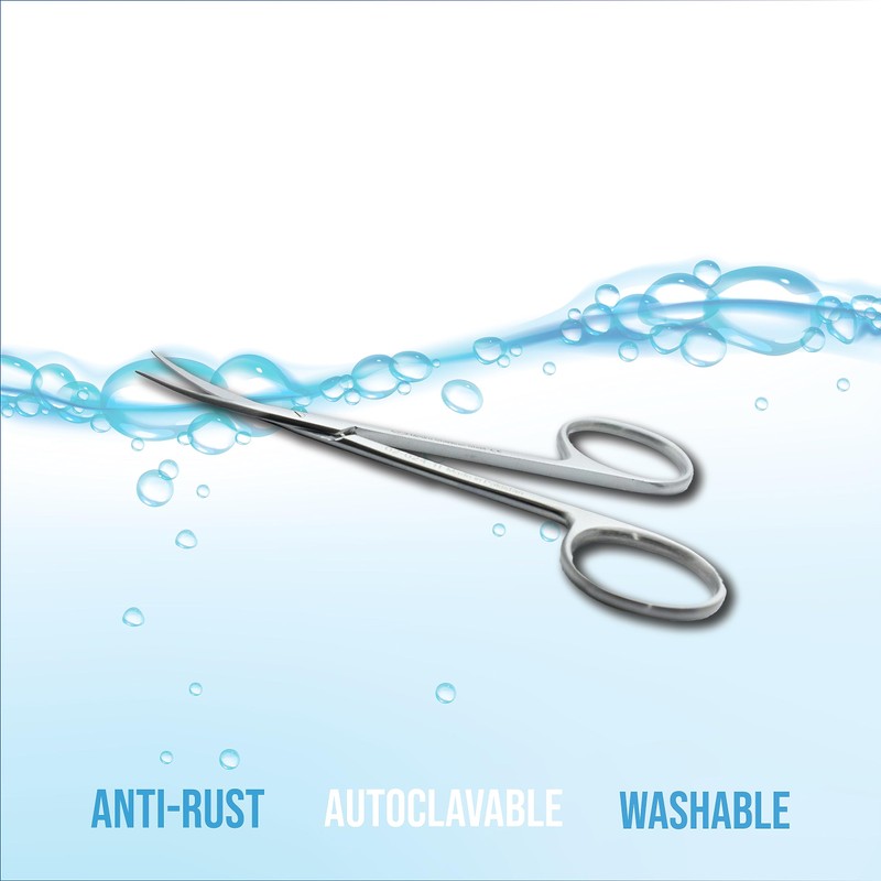 Medro Iris Scissors Micro Dissecting Scissors 3.75" Curved Pointed Sharp