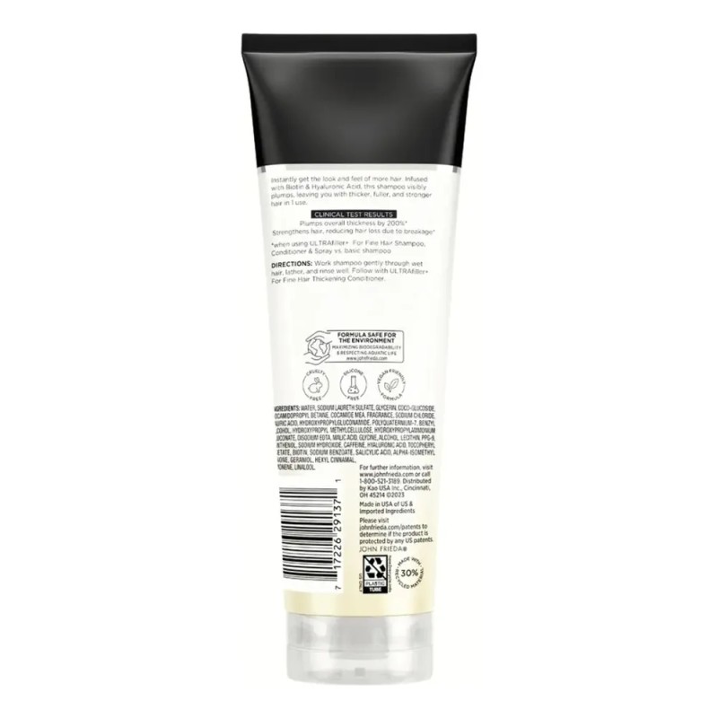 John Frieda Ultrafiller+ Shampoo Engrosante, 245ml