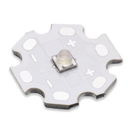 LEDGUHON 5Pcs 3W 560nm Green 3535 SMD High Brightness Power LED Chip with Aluminum Plate 20mm Star PCB Base Heat Sink for DIY Lighting Fixtures(60deg,Green 560nm-565nm,DC 3.2-3.4V,700mA)