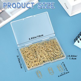 YUXIANLB 150 Pcs Gold Heart Paper Clips 0.78" 20mm Cute Mini Paperclips Binder Clip for Office School Supplies Document Organizing Metal Letter Holder Heavy Duty Tight Grip Prevent Scratching Tearing